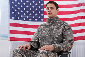 disabled veteran - Copyright – Stock Photo / Register Mark